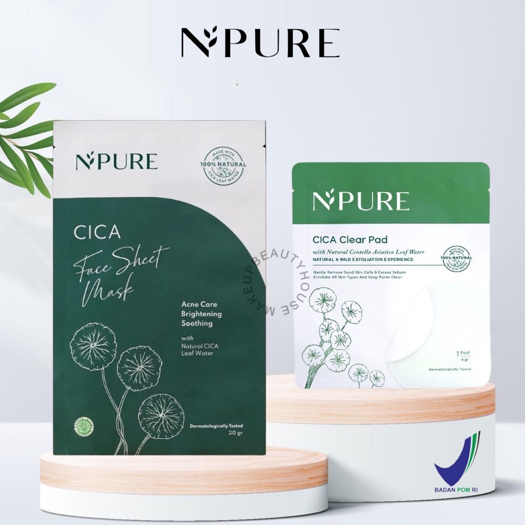 Jual Npure Centella Asiatica Sheet Mask Cica Clear Pad Shopee Indonesia