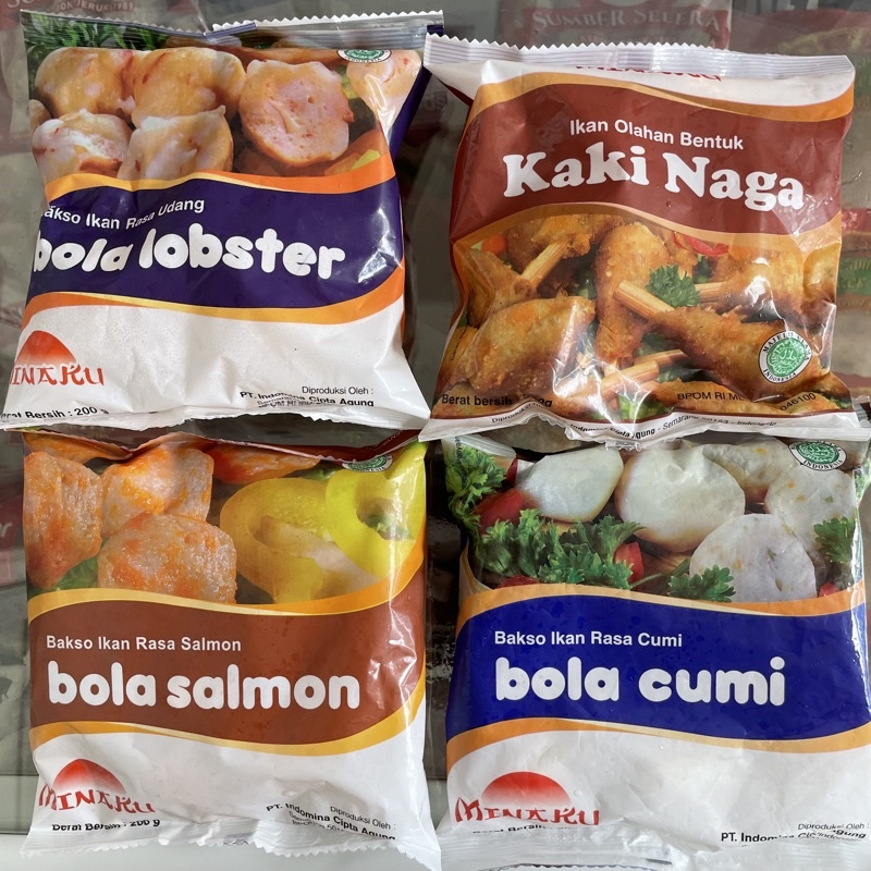 Jual MINAKU OLAHAN IKAN BASO BAKSO KAKI NAGA BOLA CUMI LOBSTER SALMON