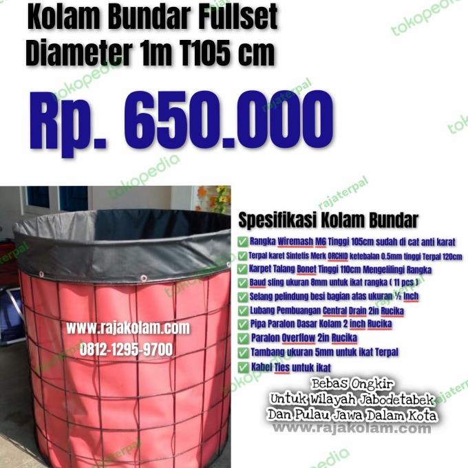 Jual Kolam Bulat Fullset Diameter M Tinggi Cm Shopee Indonesia