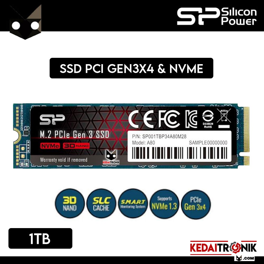 Jual Ssd P A Tb M Nvme Pcie Gen X Silicon Power Solid State