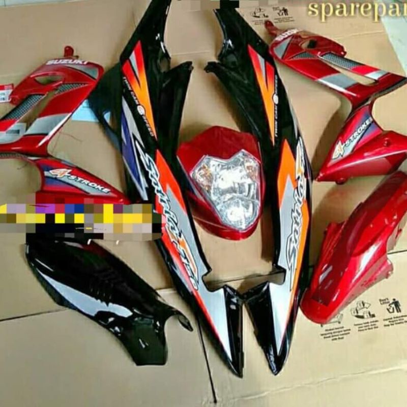 Jual Full Body Halus Suzuki Satria Fu Thailand Cbu Warna Merah Hitam