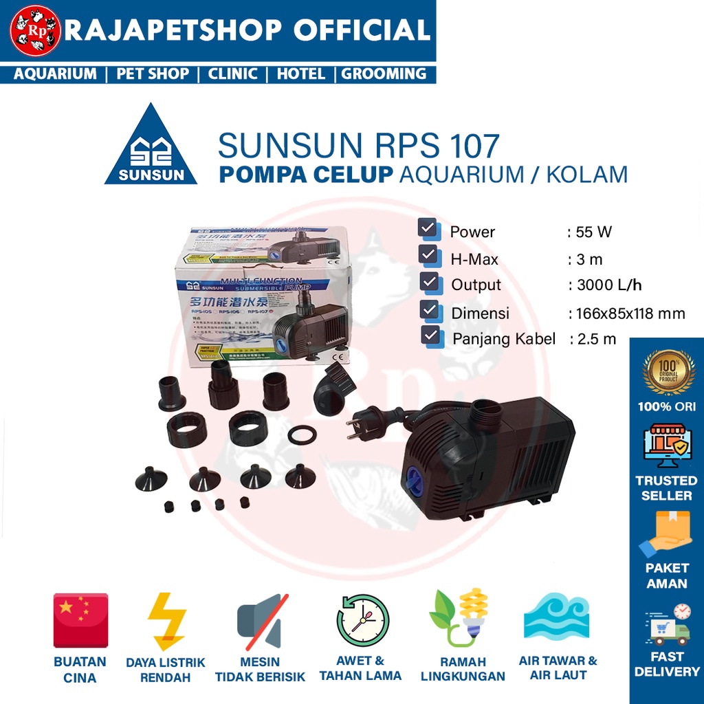 Jual Pompa Air Sunsun Rps Submersible Water Pump Kolam Aquarium