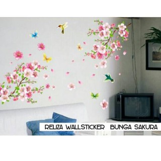 Jual Sale RELIZA Wall Sticker Stiker Dinding RANTING BUNGA SAKURA