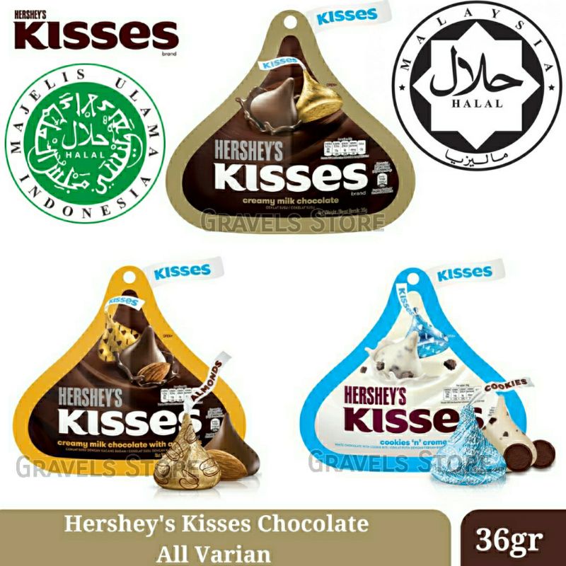 Jual Isi Pcs Hersheys Kisses Chocolate Gr Cokelat Coklat