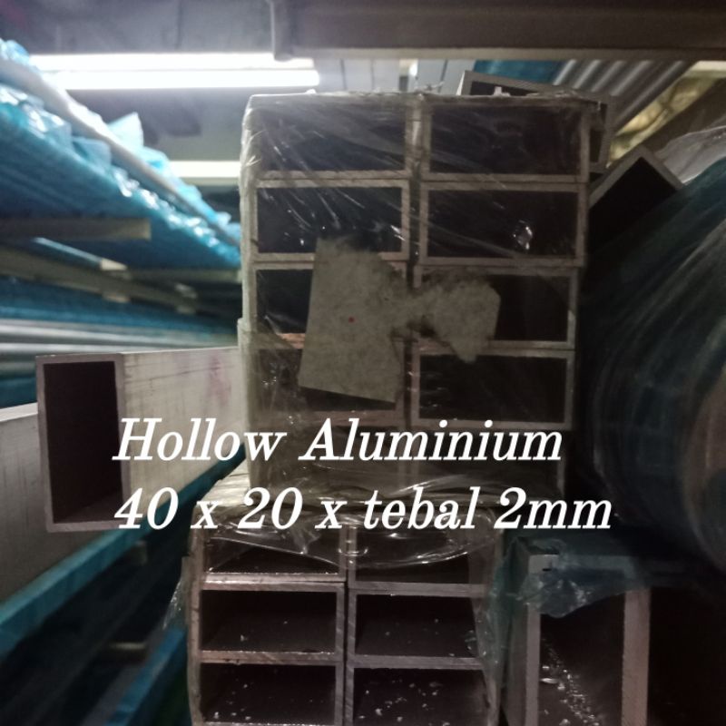 Jual Hollow Aluminium 40 X 20 X Tebal 2mm X 1000 Holo Alumunium