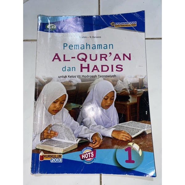 Jual Buku Paket Al Quran Dan Hadis Kelas 7 MTS Tiga Serangkai Kurikulum