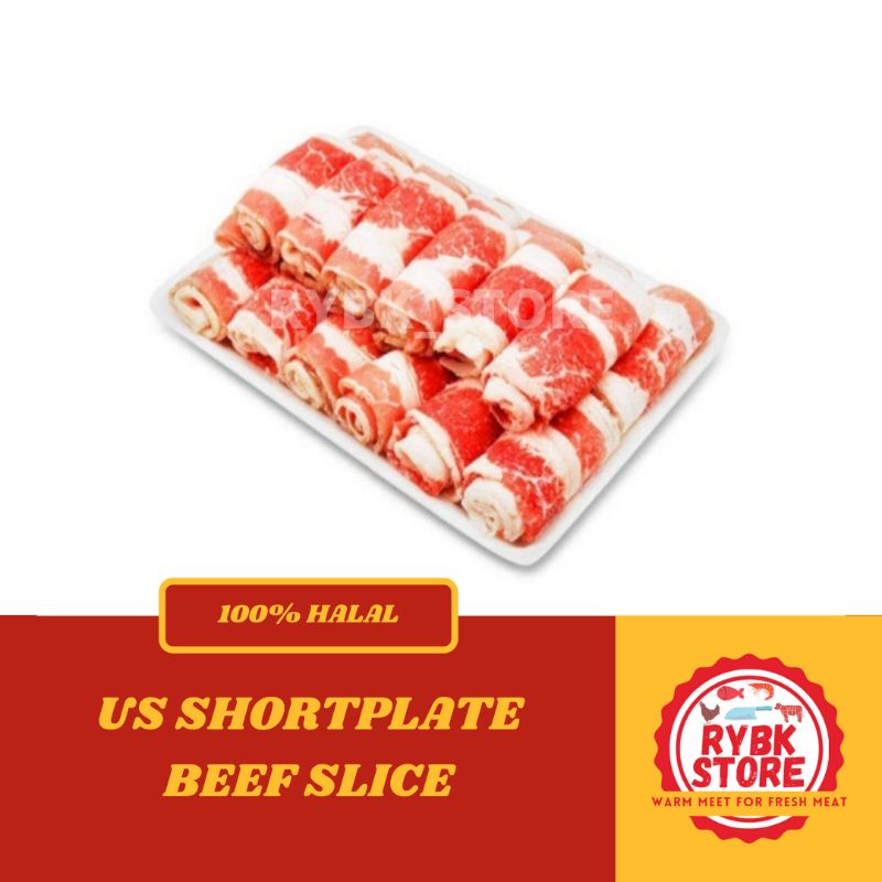 Jual DAGING SAPI SLICE US SHORTPLATE BEEF SLICE YOSHINOYA 500g