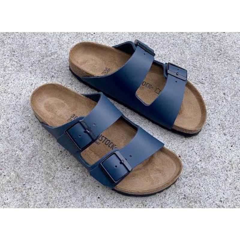 Jual Birkenstock Arizona Navy Leather Shopee Indonesia