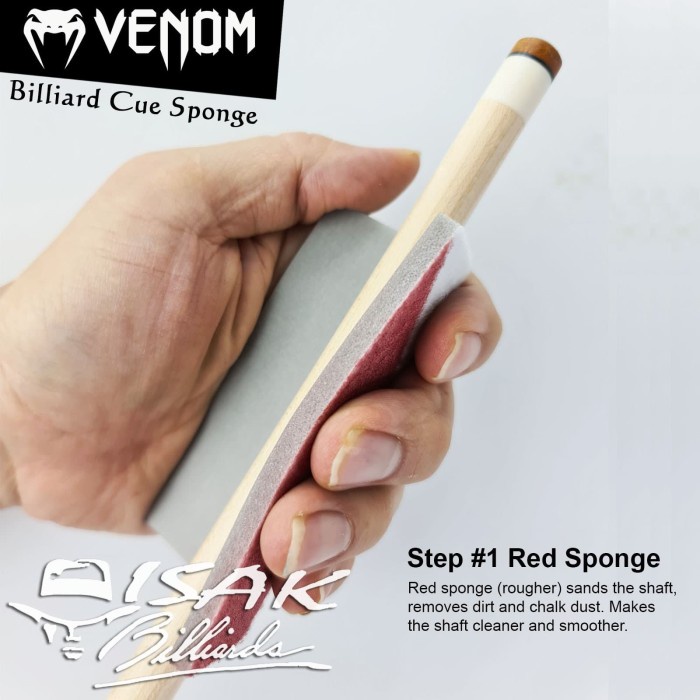 Jual LAIN LAIN COMBO PACK VENOM CUE SPONGE WAX BILLIARD SHAFT