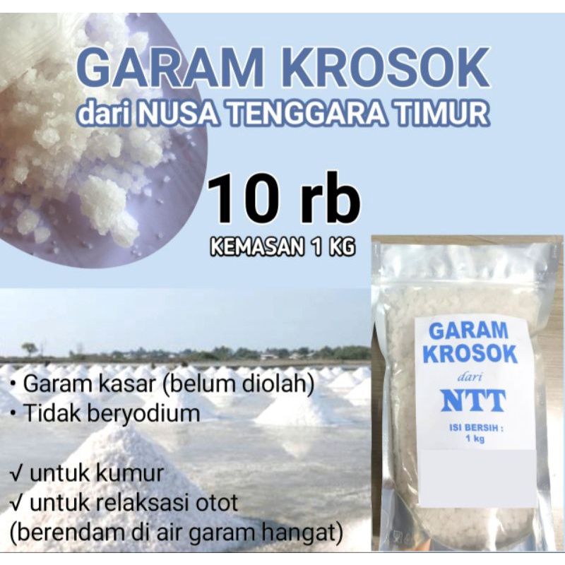 Jual Garam Krosok Garam Kasar Garam Laut NON Yodium Shopee Indonesia