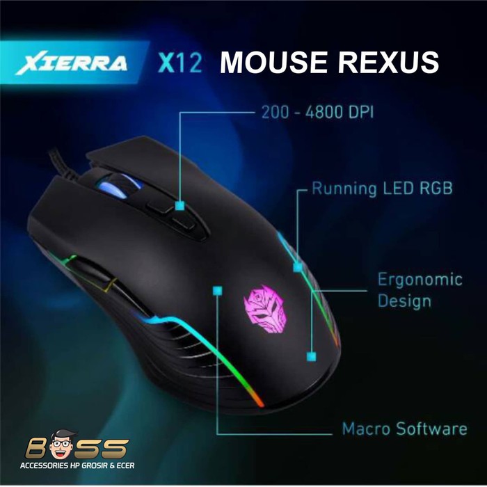 Jual Rexus Mouse Gaming Xierra X Shopee Indonesia