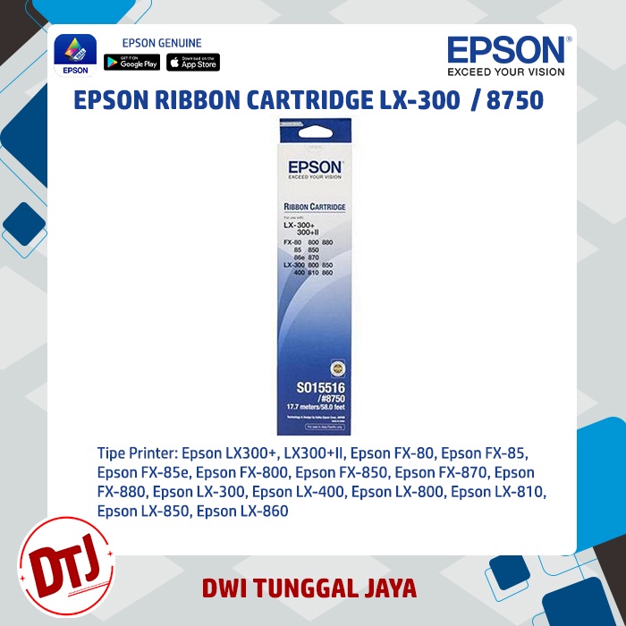 Jual Epson Ribbon Cartridge LX 300 8750 S015516 Shopee Indonesia