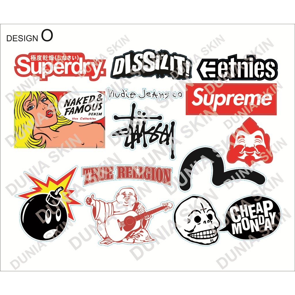 Jual Travel Label Sticker Koper Rimowa Design O Stussy Supreme