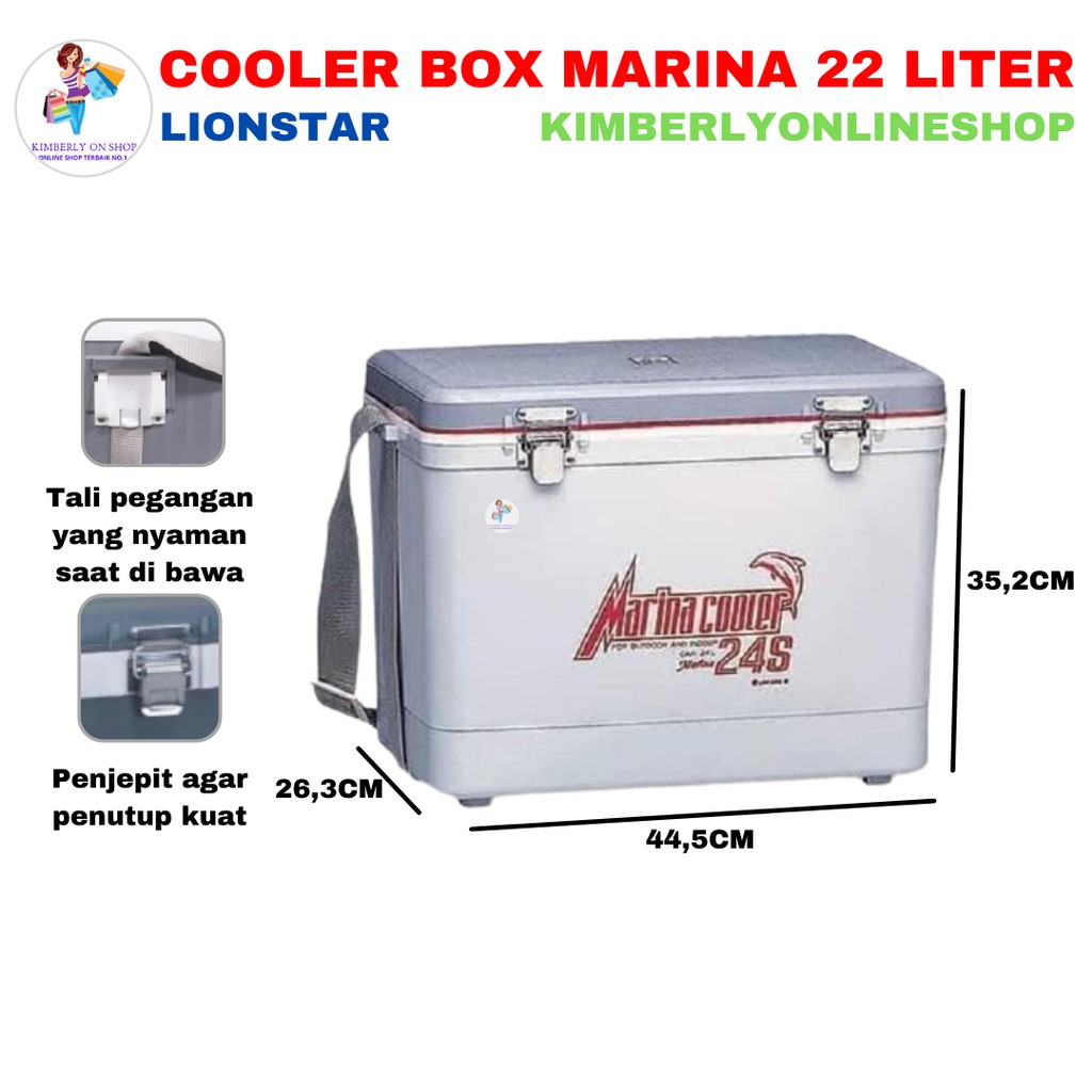 Jual Marina Cooler Box Kotak Es Liter Lion Star 24s 22 Liter Shopee