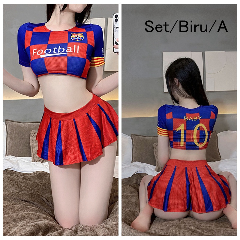 Jual Wanita Lingerie Sexy Seragam Cosplay Sepak Bola Seragam Seksi Set