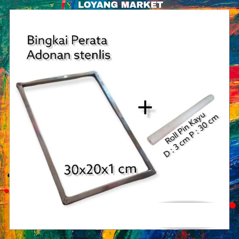 Jual Bingkai Perata Adonan Kue Kering Kastangel Stainless X Cm Tebal