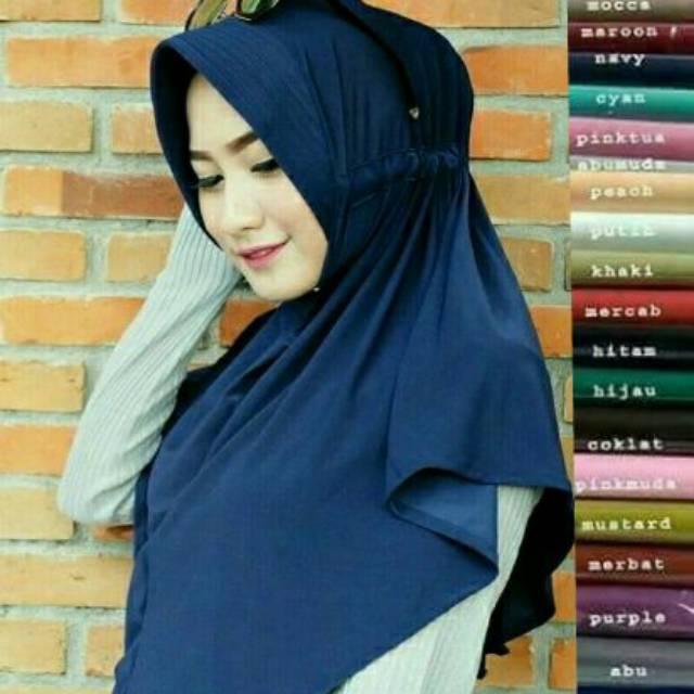 Jual Serut Standart Polos Annindya Kerudung Instand Hijab Adiba Anindya