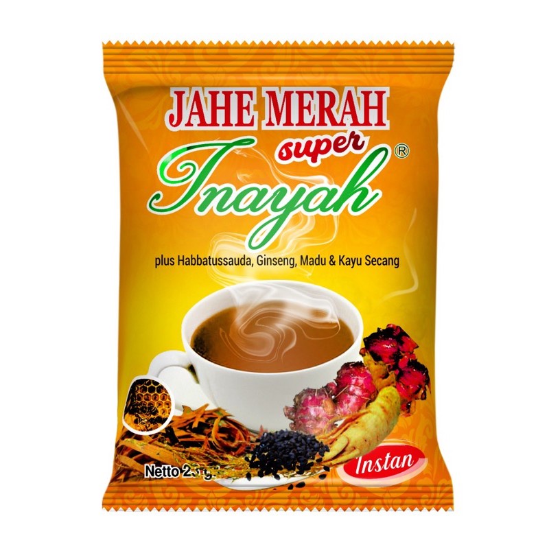 Jual Jahe Merah Inayah Sachet 23 Gr MInuman Herbal Original Shopee