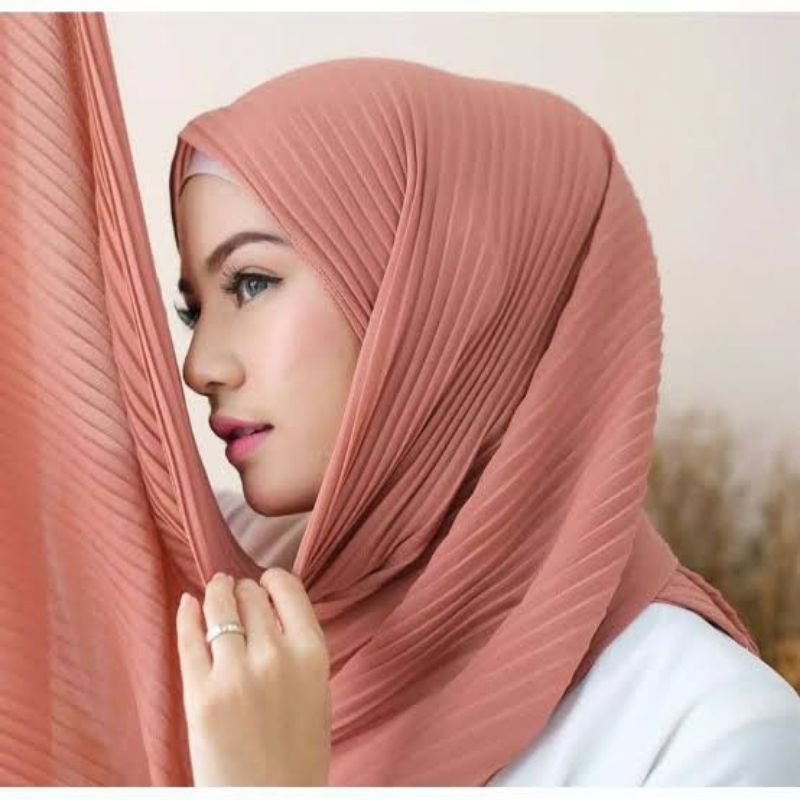 Jual Pashmina PLISKET Hyget Super Hijab Persegi Panjang Jilbab Hyget