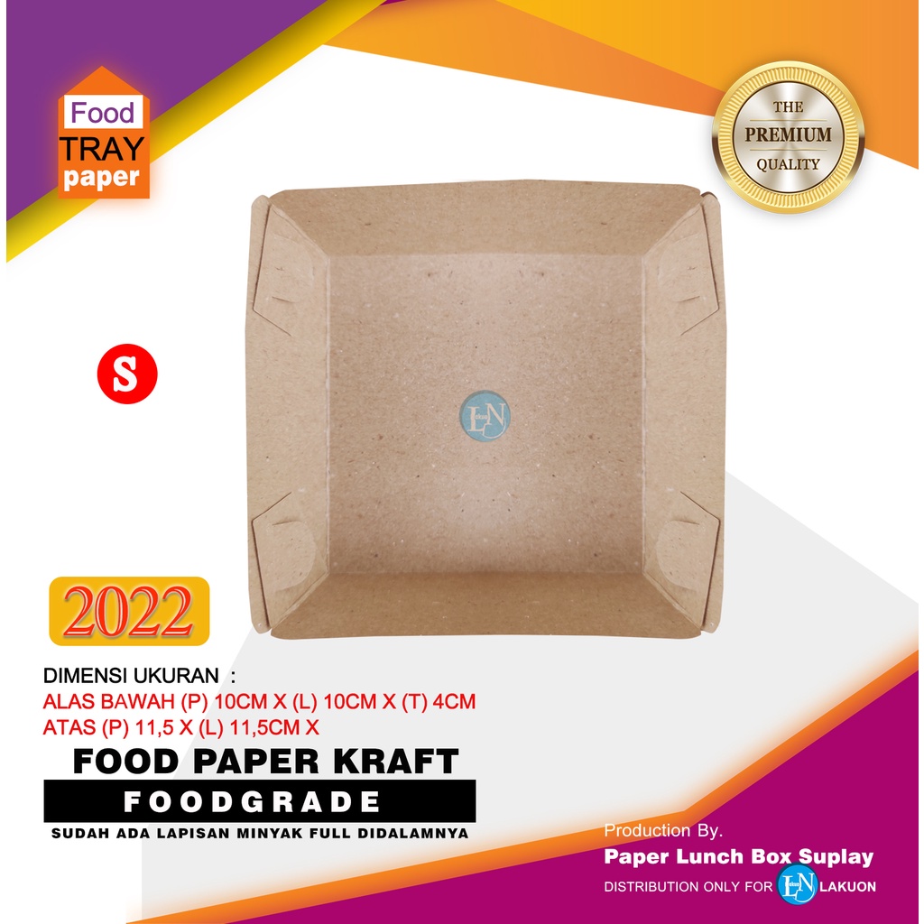 Jual Food Tray Ukuran Xs S M Dan L Paper Tray Tra Y Kertas Makanan