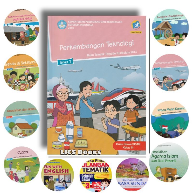 Jual Buku Tematik SD Kelas 3 Tema 12345678 Kurtilas Kurikulum 2013