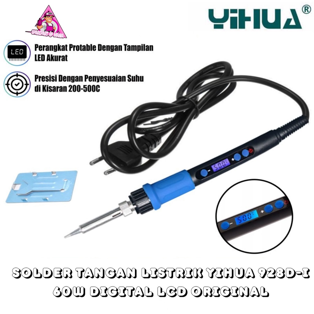 Jual SOLDER TANGAN LISTRIK YIHUA 928D I 60W SOLDERING IRON DIGITAL LCD