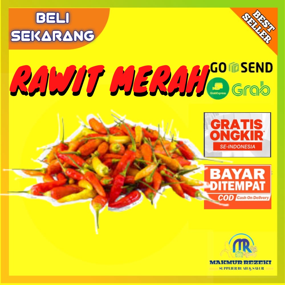 Jual CABE RAWIT MERAH RED SMALL CHILLI SETAN MURAH BUMBU DAPUR PEDAS