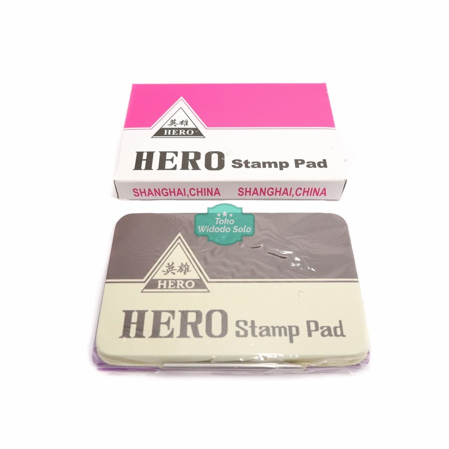 Jual Stamp Pad Hero Besar X Cm Bantalan Stempel Tinta Ungu Buah