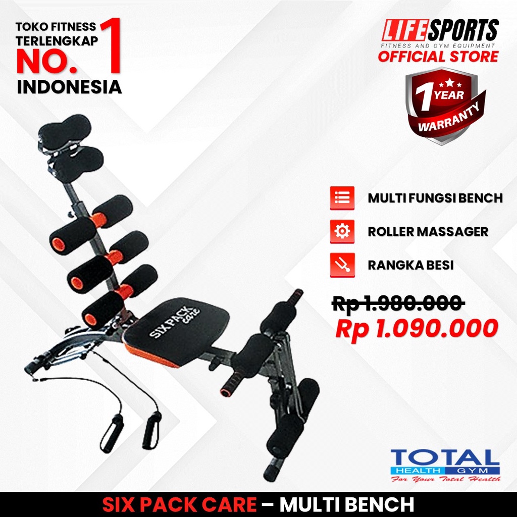 Jual Total Health Gym New Alat Olahraga Fitness Six Pack Care Sit Up