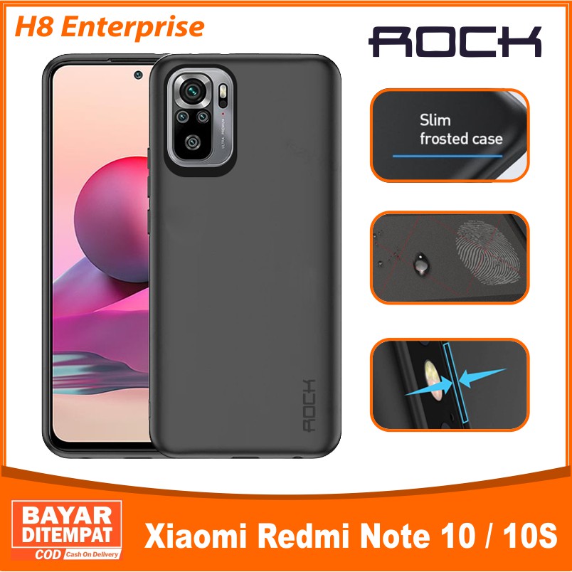 Jual SoftCase Black Rock Xiaomi Redmi Note 10 10s Casing Silicon Dove