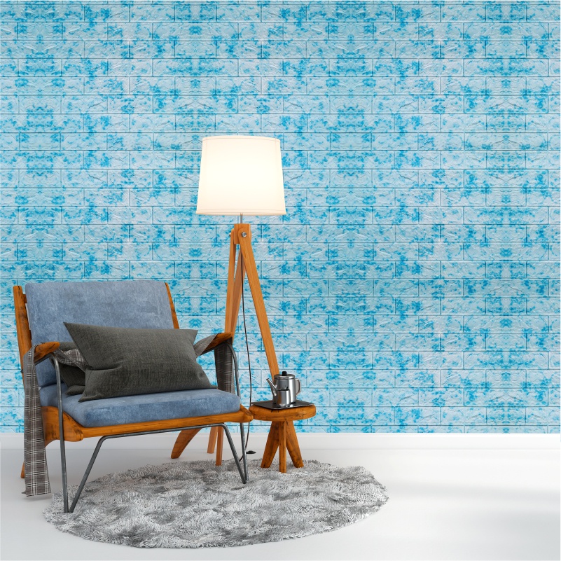 Jual Wallpaper 3D Modern Wallpaper Busa Timbul Wood Foam Batik Simple