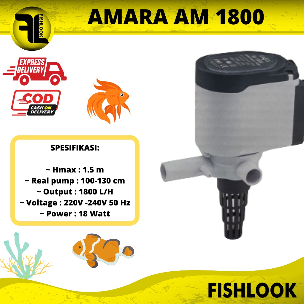 Jual MESIN POMPA AMARA AM 1800 APOWER HEAD AQUARIUM AQUASCAPE AMARA AM