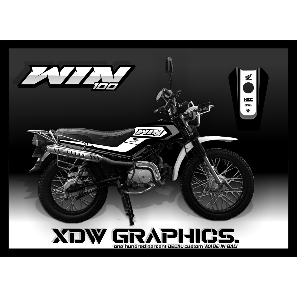 Jual Decal Honda Win Hitam Putih Shopee Indonesia