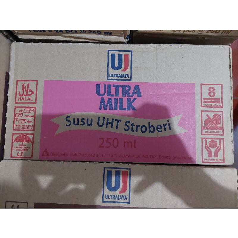 Jual Susu UHT Ultra Milk 250 Ml 1 Dus Karton Isi 24 Pcs Shopee