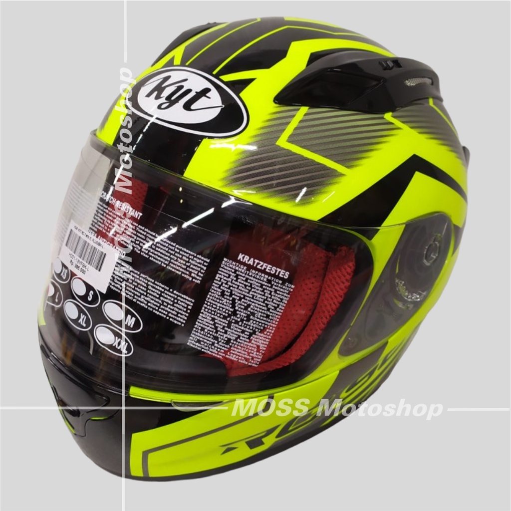 Jual Helm Full Face Kyt Rc Rc Yellow Fluo Black Original