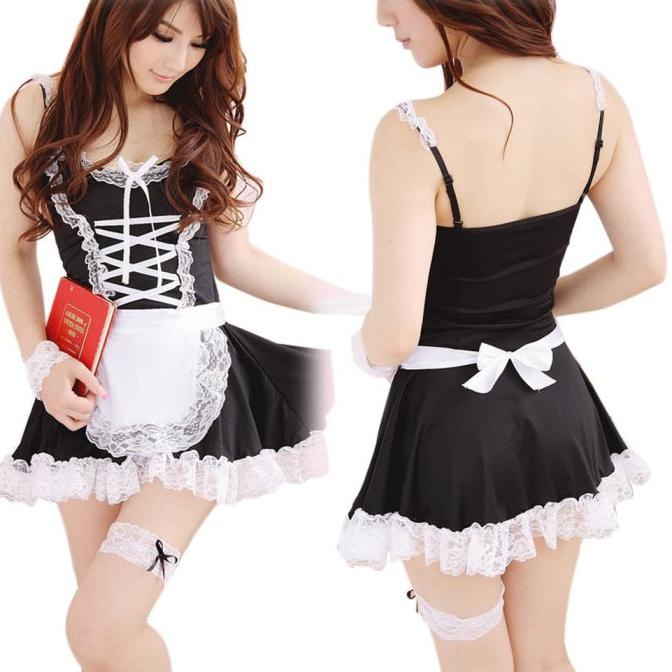 Jual Lingerie Murah Set Pcs Kostum Pelayan Sexy Cosplay Halloween