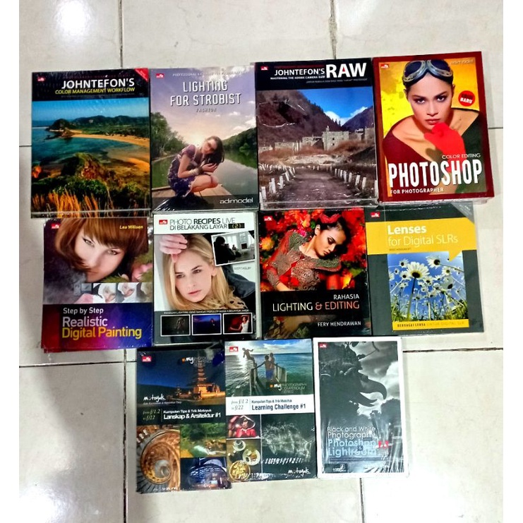 Jual OBRAL BUKU PHOTOGRAPHY PHOTOSHOOT PHOTOSHOP BELAJAR