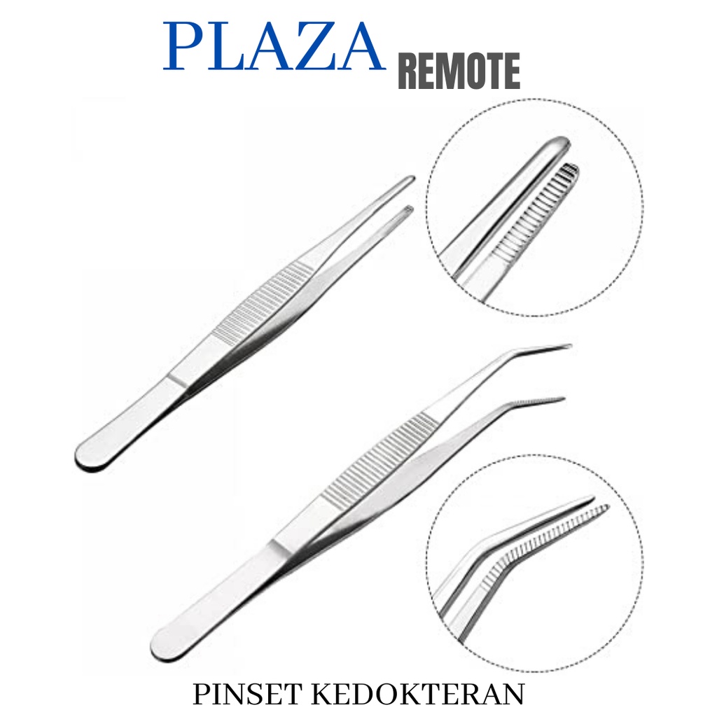 Jual Pinset Baja Stainless Steel Cm Kedokteran Model Bengkok Curved