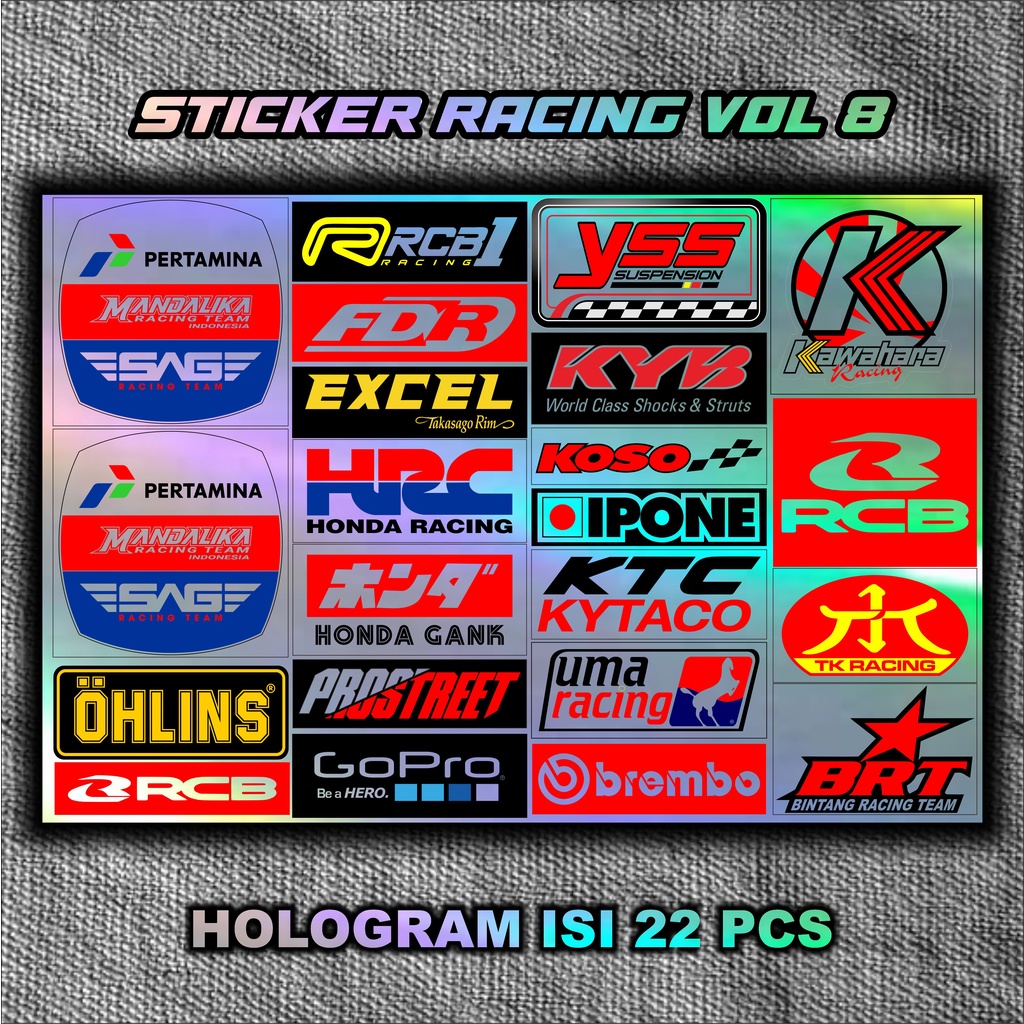 Jual Sticker Pack Racing Sticker Hologram Stiker Motor Shopee Indonesia