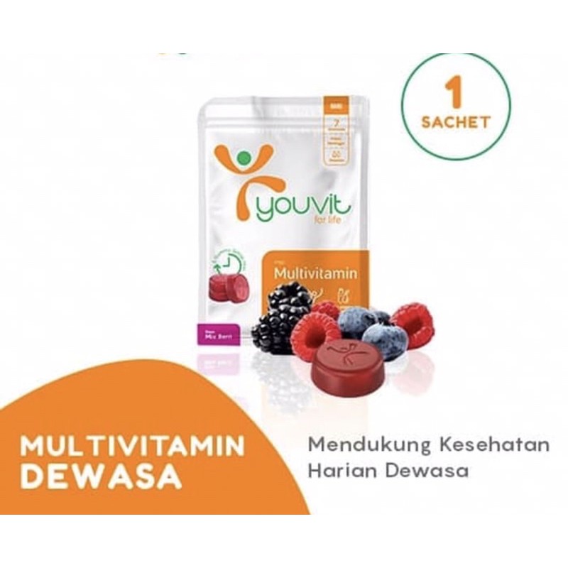 Jual Youvit Multivitamin Gummy Dewasa Sachet Gummy Multivitamin