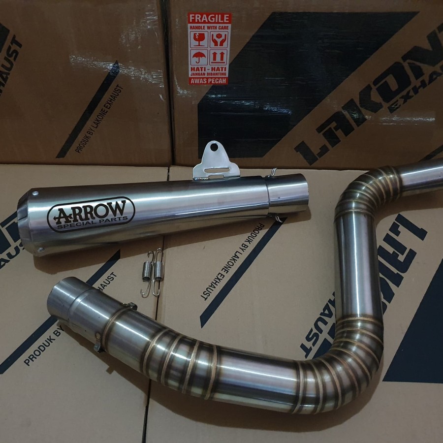 Jual KNALPOT ARROW TITAN MID PIPE SLIP ON KTM DUKE 200 250 RC 200 250 V