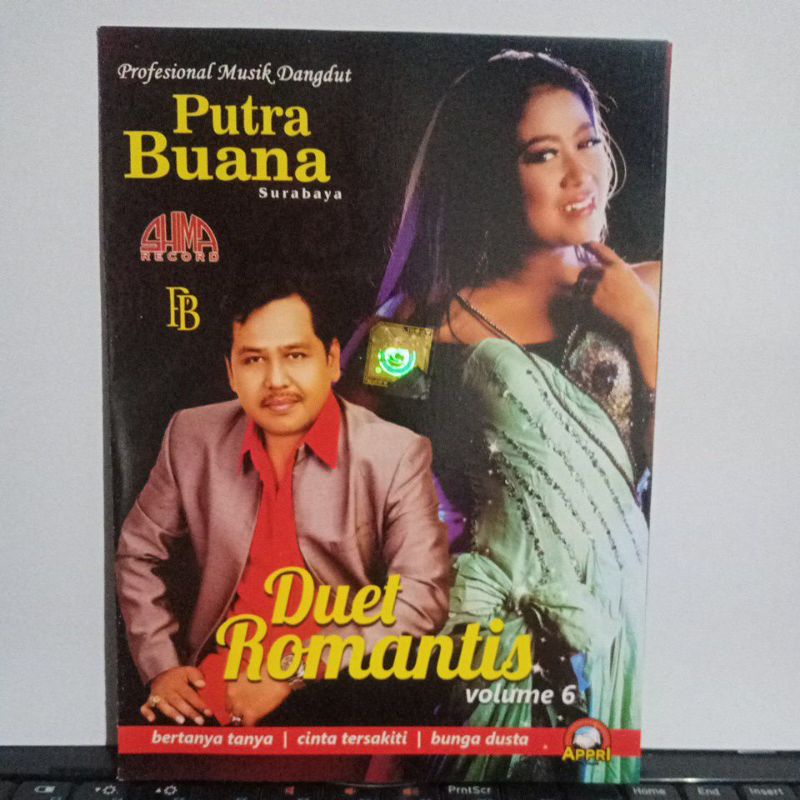 Jual Kaset Vcd Lagu Musik Dangdut Koplo Putra Buana Duet Romantis Vol