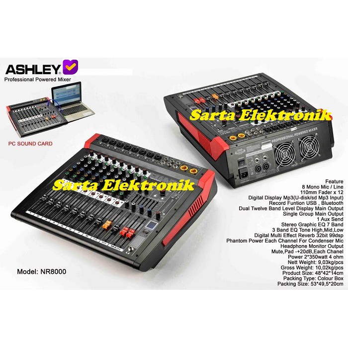 Jual Power Mixer Ashley Nr Nr Ch Original Shopee