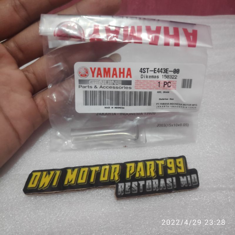 Jual SELANG BENING BUNTU PIPE DRAIN CVT MIO SPORTY SMILE ORIGINAL ORI