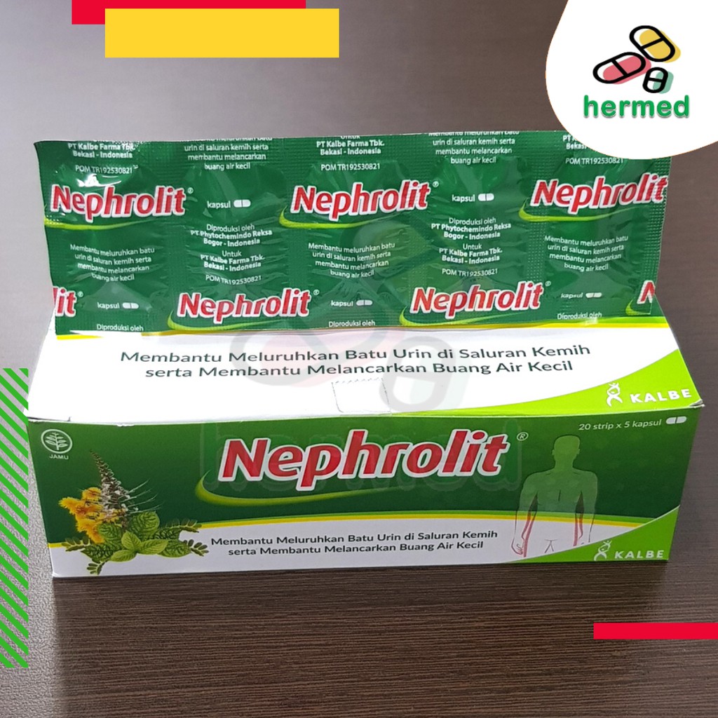 Jual Nephrolit Strip 5 Kapsul Pelancar Buang Air Kecil Dan