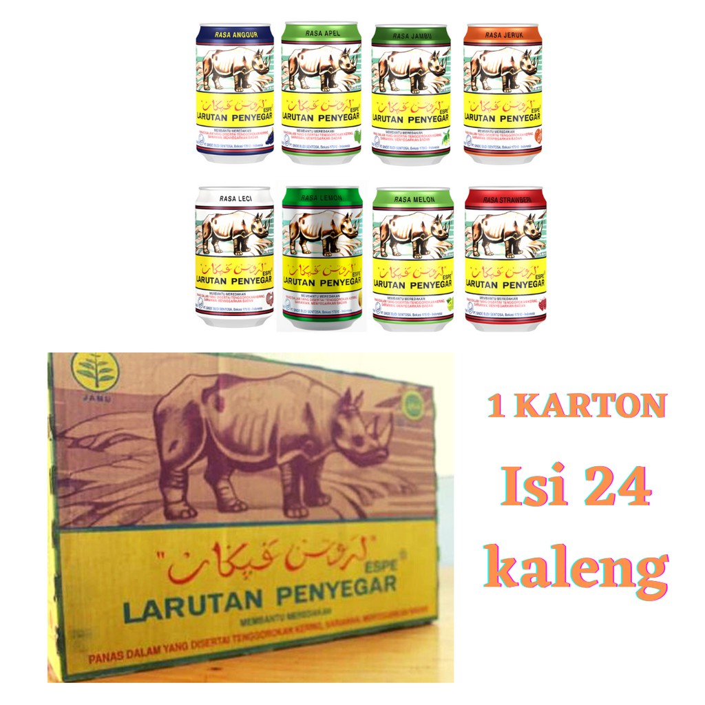 Jual Karton Larutan Penyegar Cap Badak Isi Kaleng Ml Dus