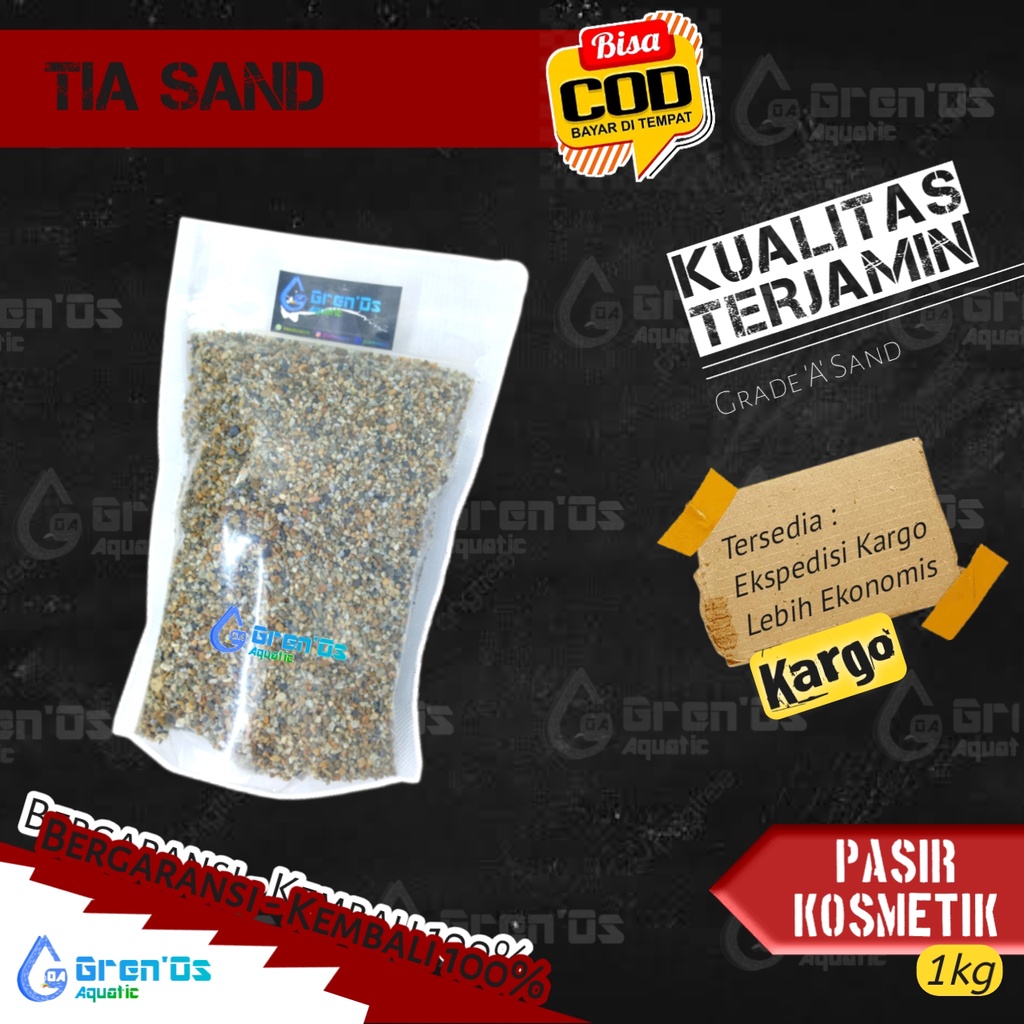 Jual Pasir Hias Tia 1kg Kosmetik Cosmetic Sand Aquascape Aquarium Media