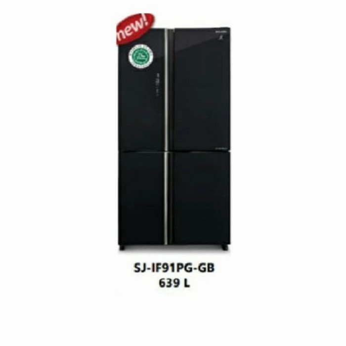 Jual Sharp Sj If Pg Gb Gr Kulkas Side By Side Pintu Hitam Shopee