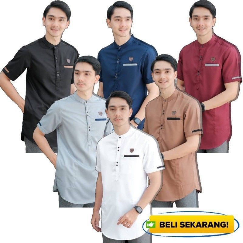 Jual Baju Koko Kurta Dewasa Lengan Pendek Material Catton Adem Serap