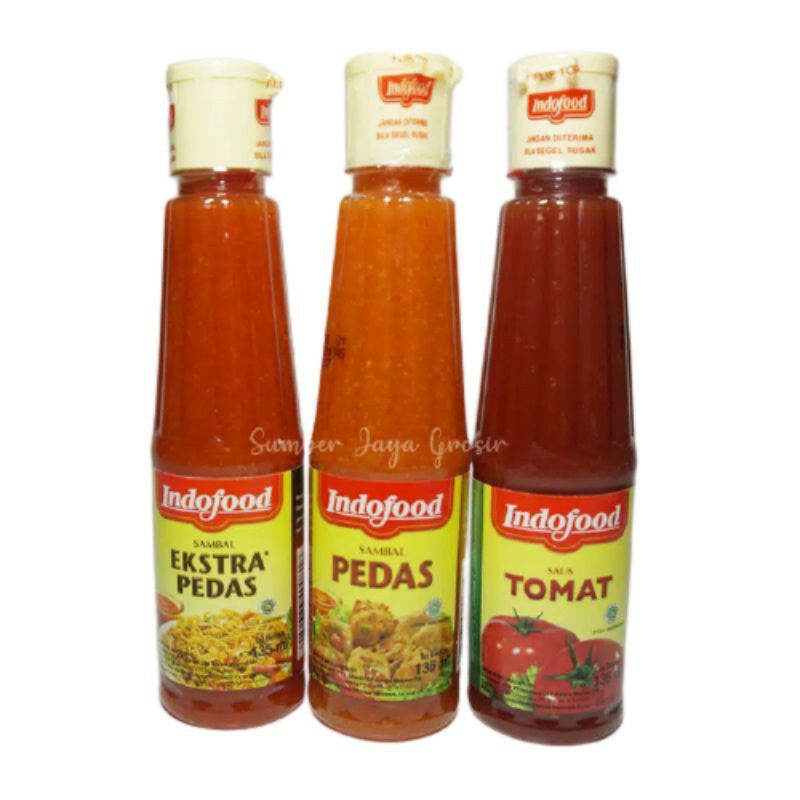 Jual Indofood Saos Sambal Pedas Extra Pedas Dan Tomat Botol 135ml